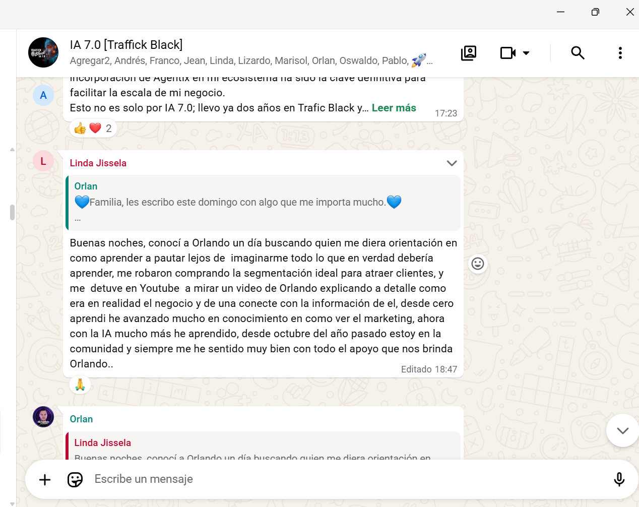 Testimonio de alumno 1
